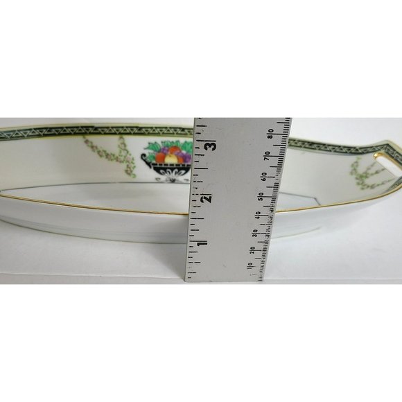 Vintage Noritake Hand Painted Oval Relish Candy Dish w/ Handles-12" - Picture 15 of 15